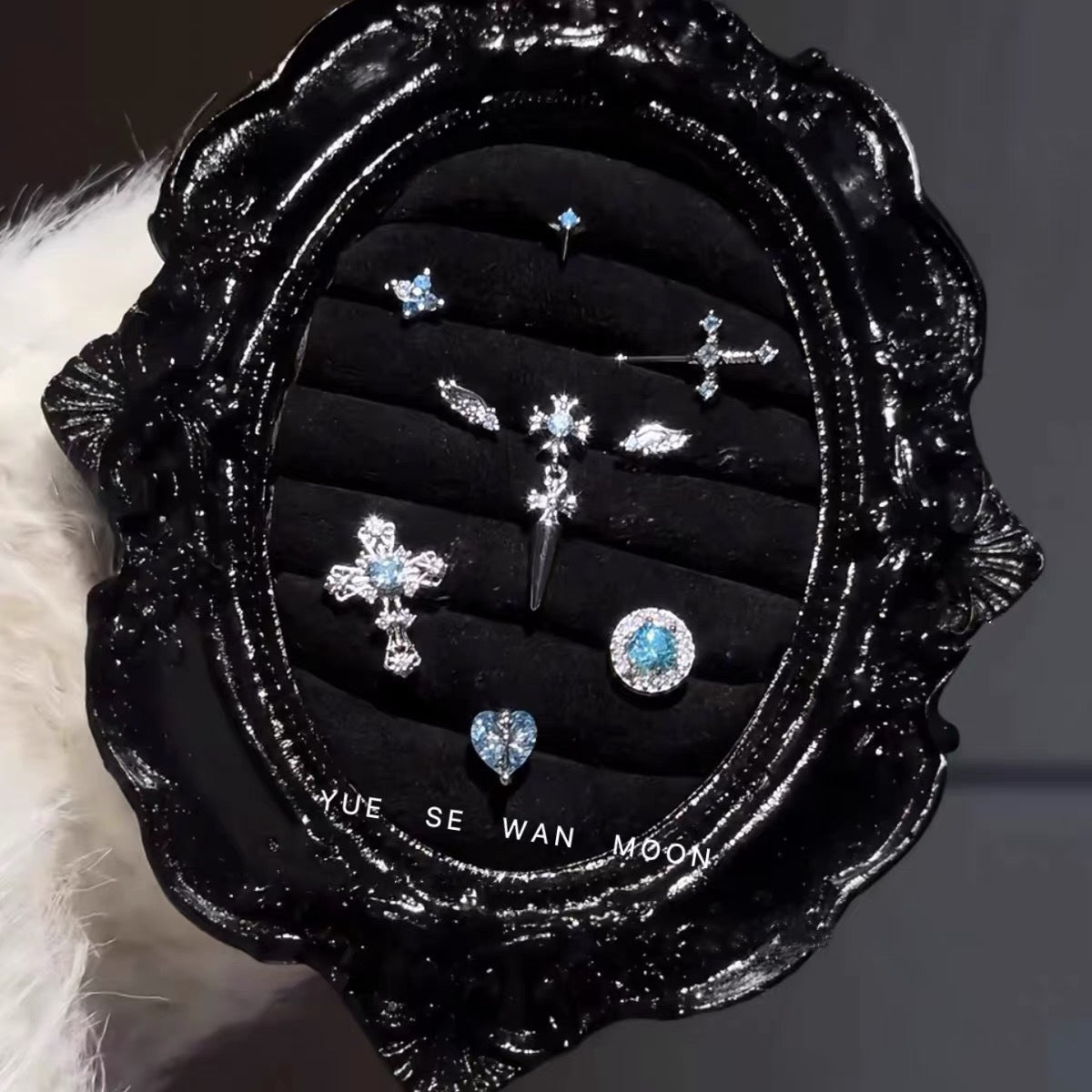 Culture Cross Love Wings Bone Sweet Cool Stud Earrings