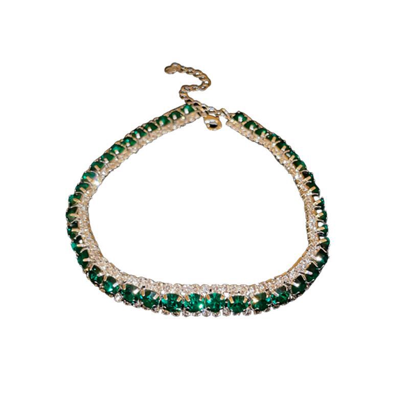 Popular High-grade Retro Temperament Emerald Formal Necklaces