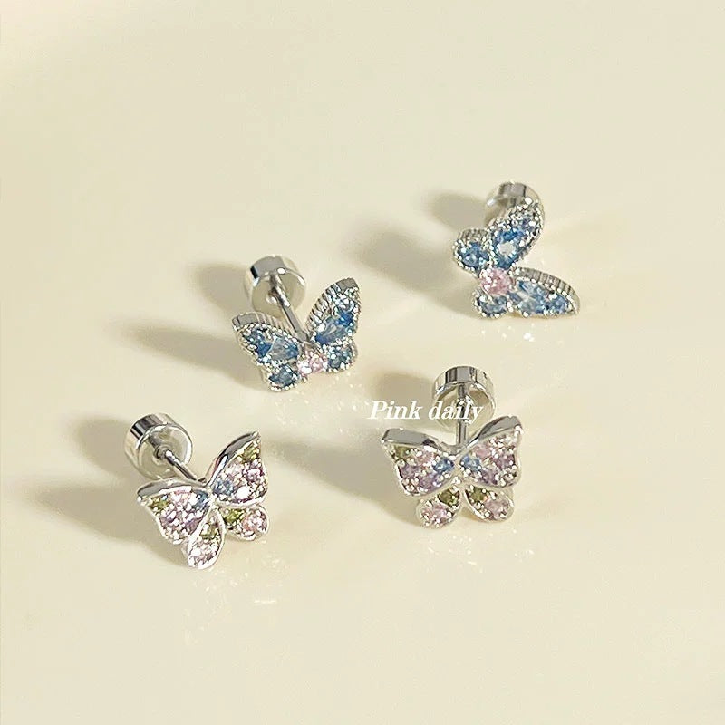 Color Small Butterfly Ear High Sense Cochlear Bone Sleeping Rings