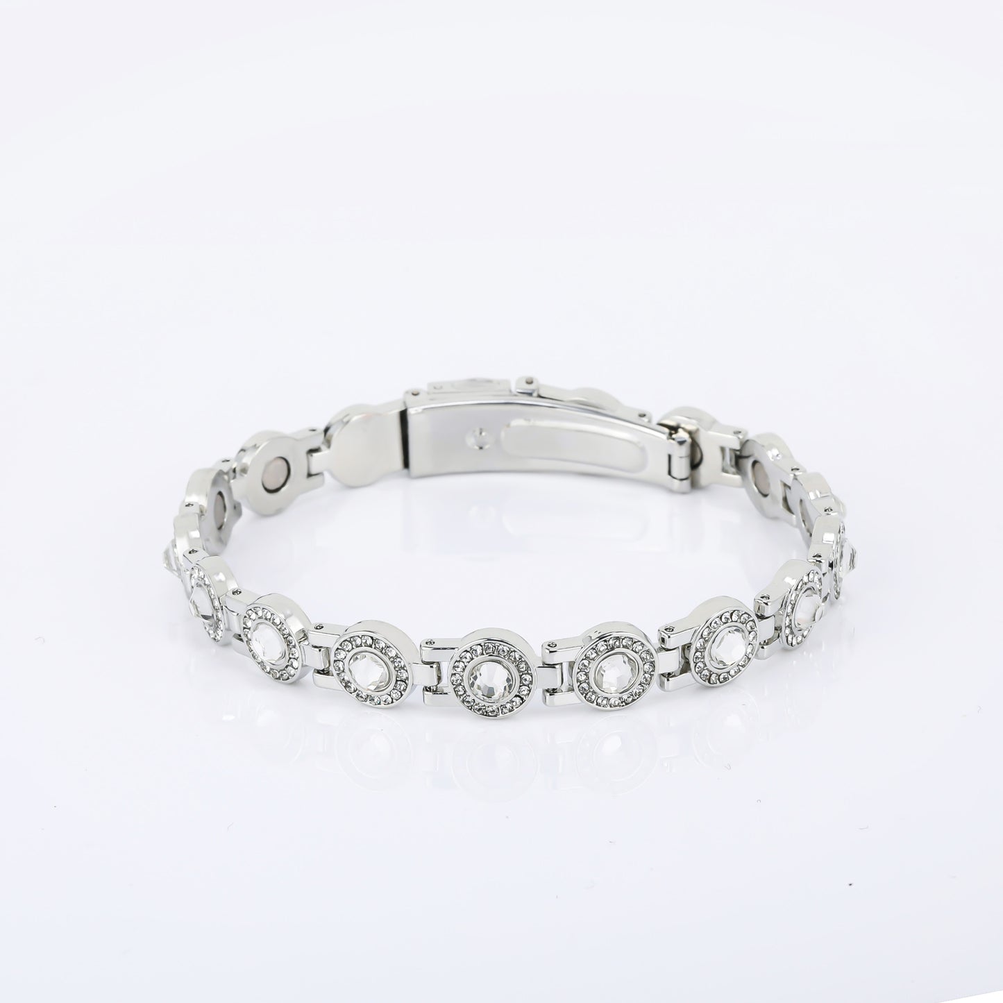 Women's Round Full Diamond Magnet Fashion Single Bracelet
