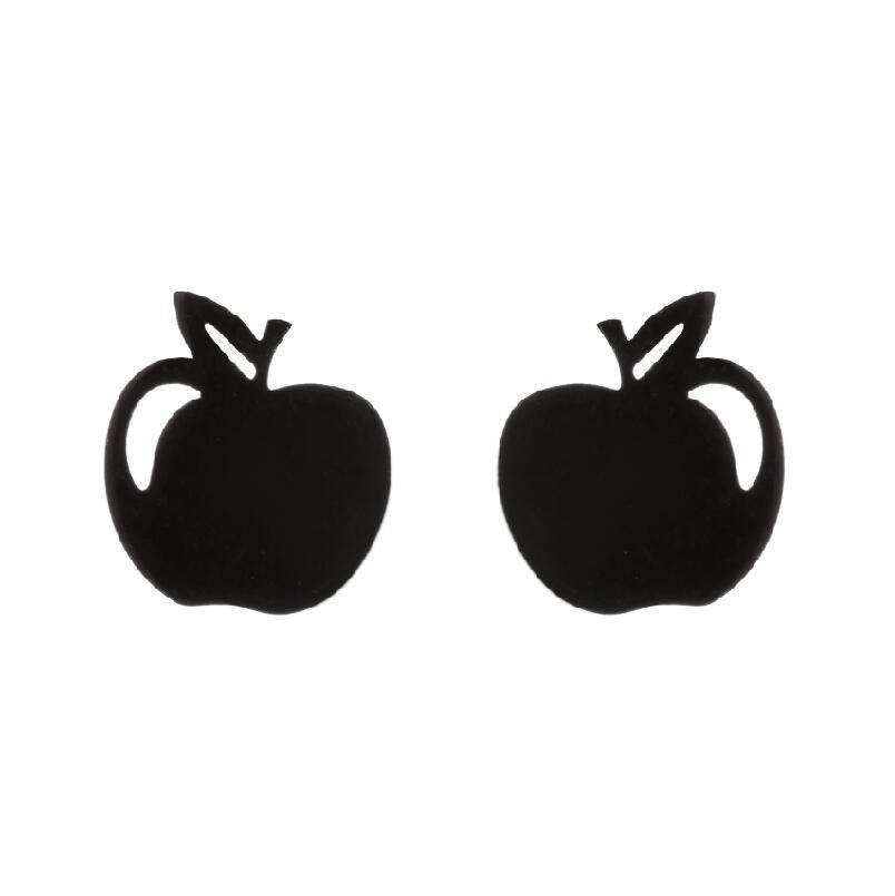 Summer Fruit Ear Fashion Stainless Steel Simple Cherry Apple Strawberry Stud Earrings