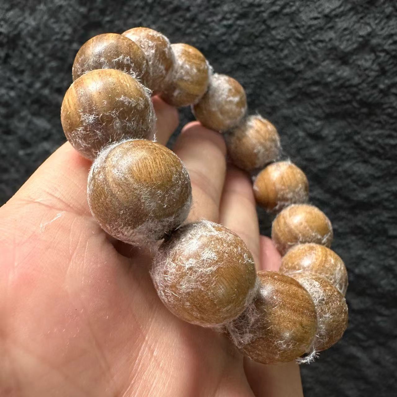 Men's & Women's Real Argentina Green Sandalwood Single Crafts Mori Style Bracelet