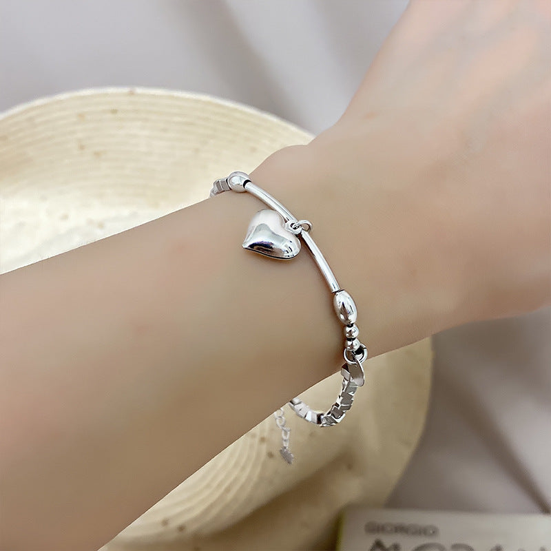 Cat Ning Beaded Tassel Square Heart-shaped Trendy Small Pieces Of Bracelet