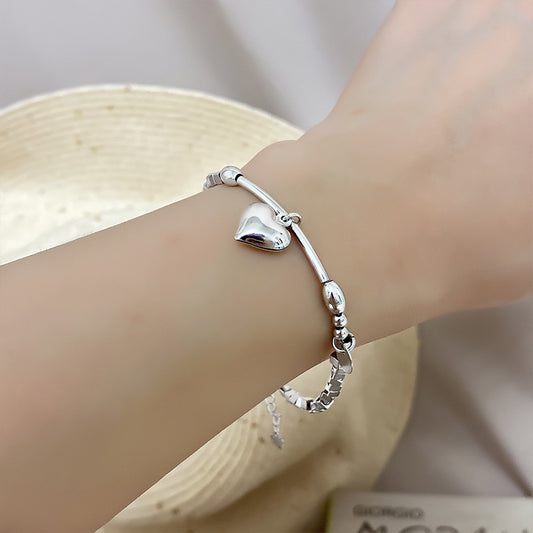 Cat Ning Beaded Tassel Square Heart-shaped Trendy Small Pieces Of Bracelet