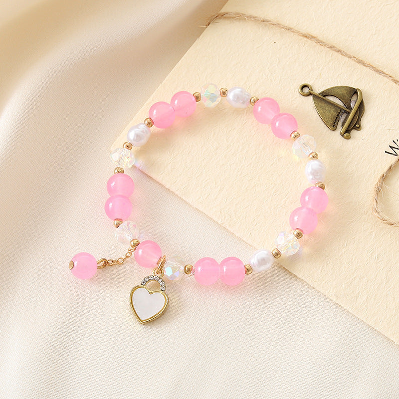 Graceful Crystal Super Moonstone Couple Girlfriends Bracelet