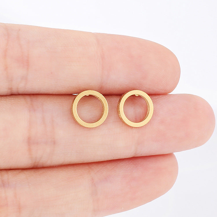 Women's & Men's Stainless Steel Universal Circle Ear Stud Earrings