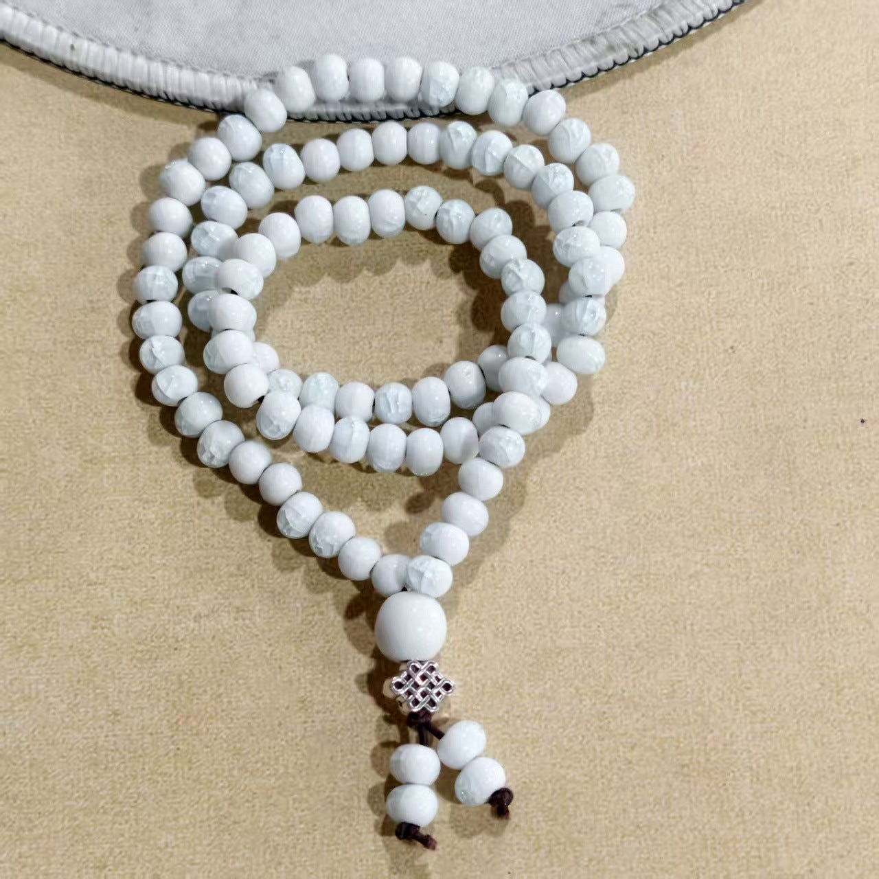 Women's Chinese Style Three-circle Twin Beads Ceramic Bracelet