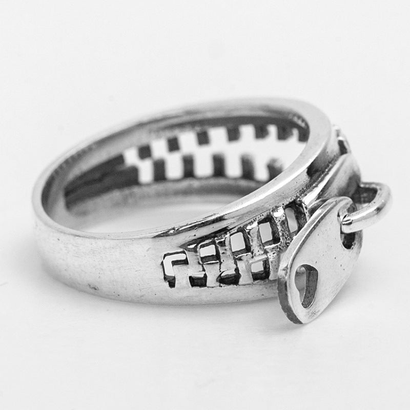 Minority Design Zipper Male Female Personality Punk Switchable Index Finger Rings