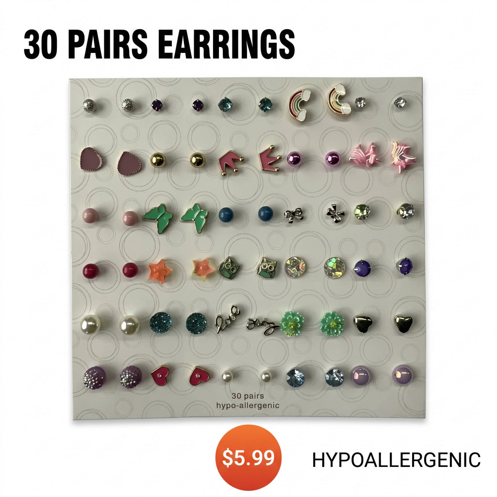 Mini Pair Card Small Ear Korean Style Earrings