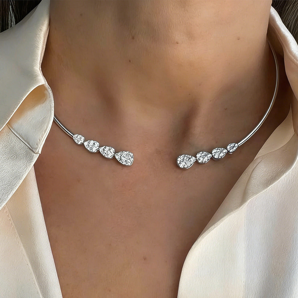 Women's Diamond Open High-grade Party Fashion Alloy Collar