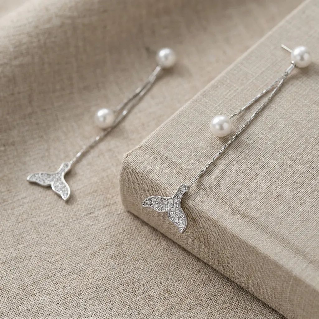 Women's Sweet Elegant Fishtail Pearl Tassel Fashionable High-grade Earrings