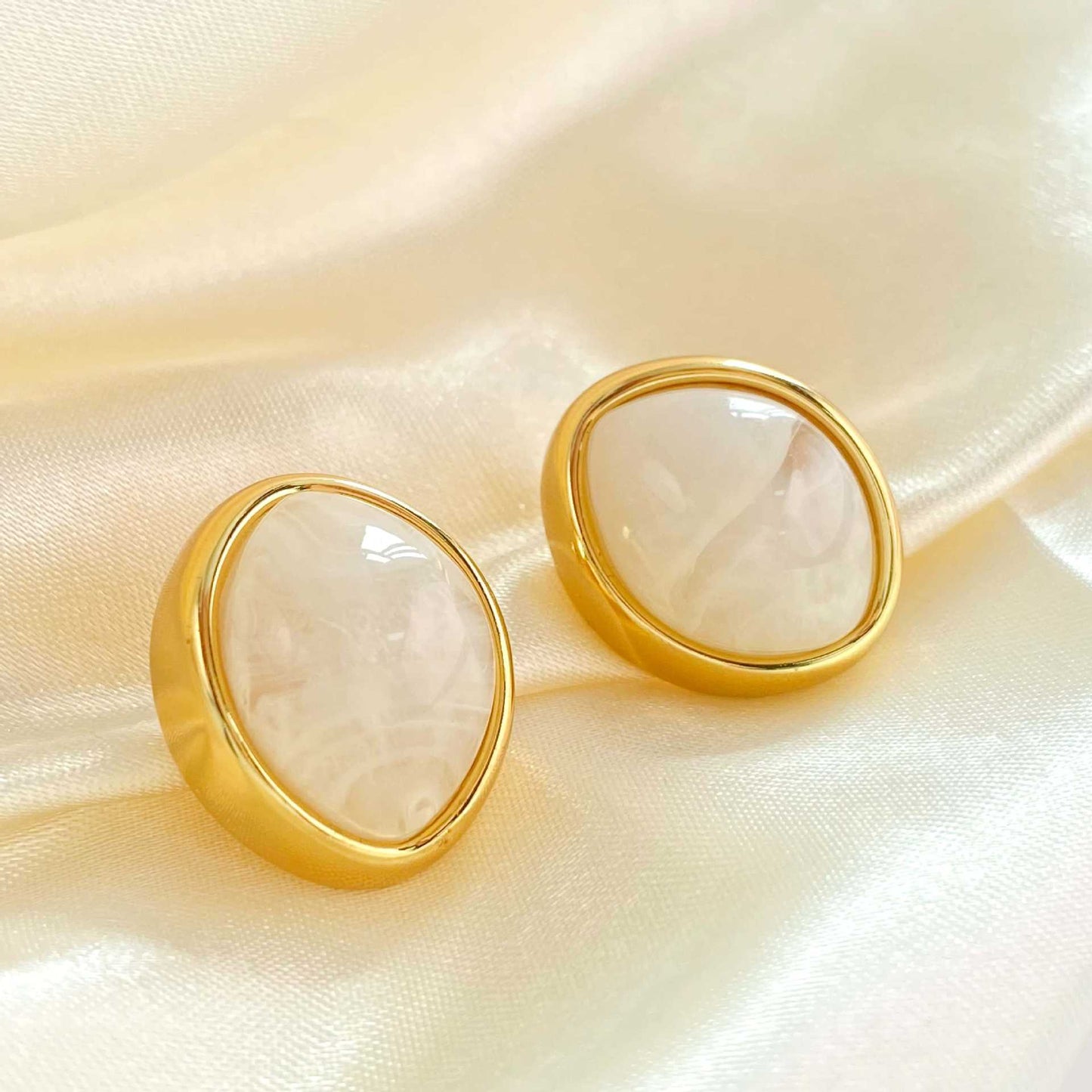 Women's Resin For French Entry Lux Smudges Ornamental Stone High-grade Earrings