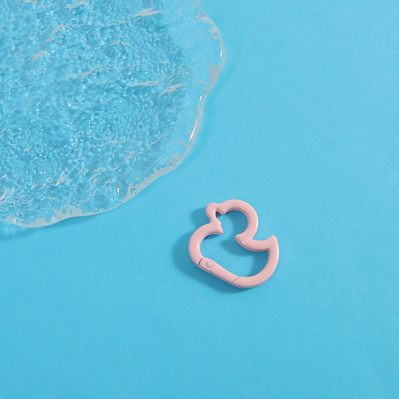 Color Paint Duck Key Spring Fastener Rings
