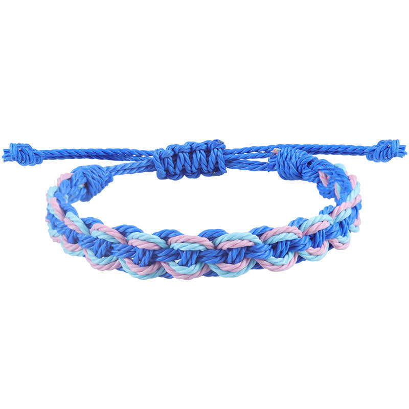 Color Dopamine Waterproof Wax Line Carrying Strap Bracelets