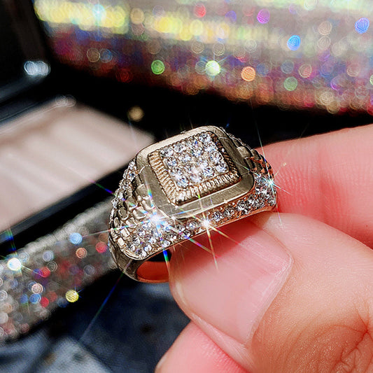 Men's Accessories Hip Hop Style Fashion Diamond Rings