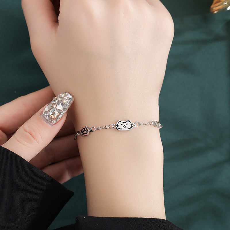 Women's & Men's Morning Glory Dogs Cats Diary For Couple Design High Sense Bracelet