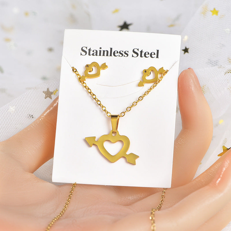 Titanium Steel Irregular Pattern Package Snowflake Puzzle Pendants