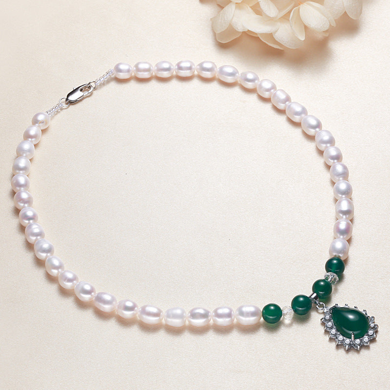 Bead Pearl Agate Small Stall Freshwater Necklace