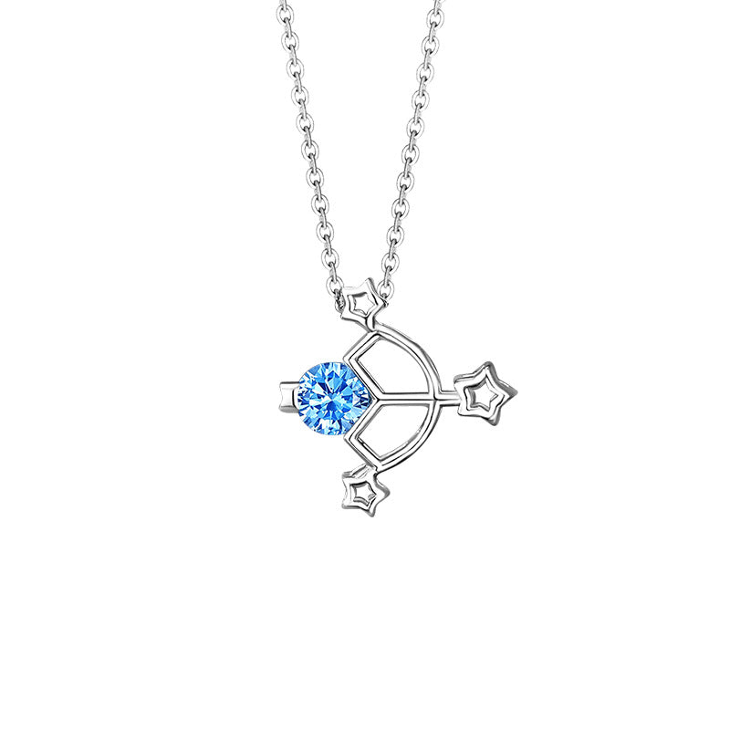 Women's Constellation Sterling Sier For Design Light Luxury Navy Blue Necklace