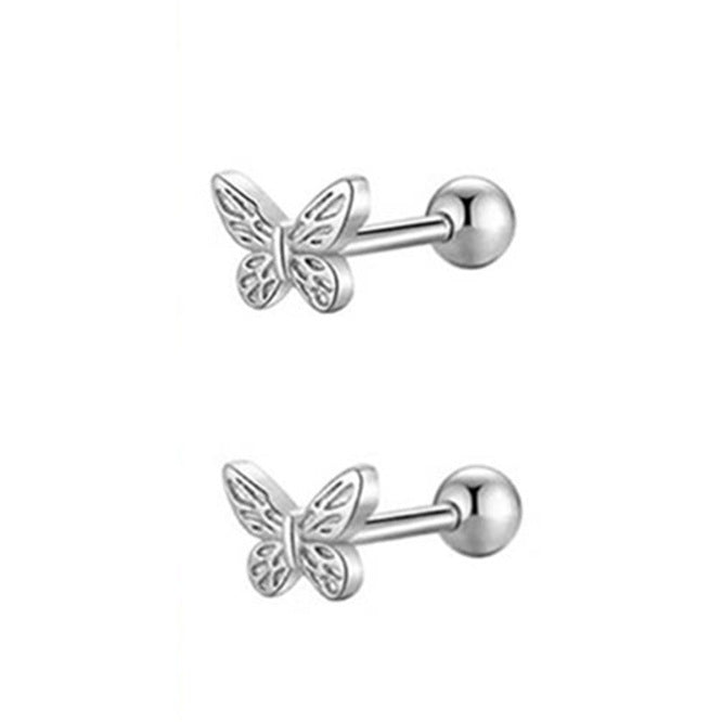 Fashion Bow Ear Bone Screw Twist Small Fresh Petite Light Stud Earrings
