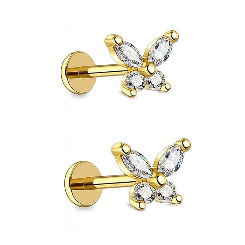 Best-selling Personality Flat Back Beautiful Elegant Earings Summer Stud Earrings