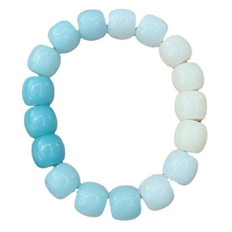 Camellia Little Daisy Crystal Girlfriends Color Glass Chipping Bracelet