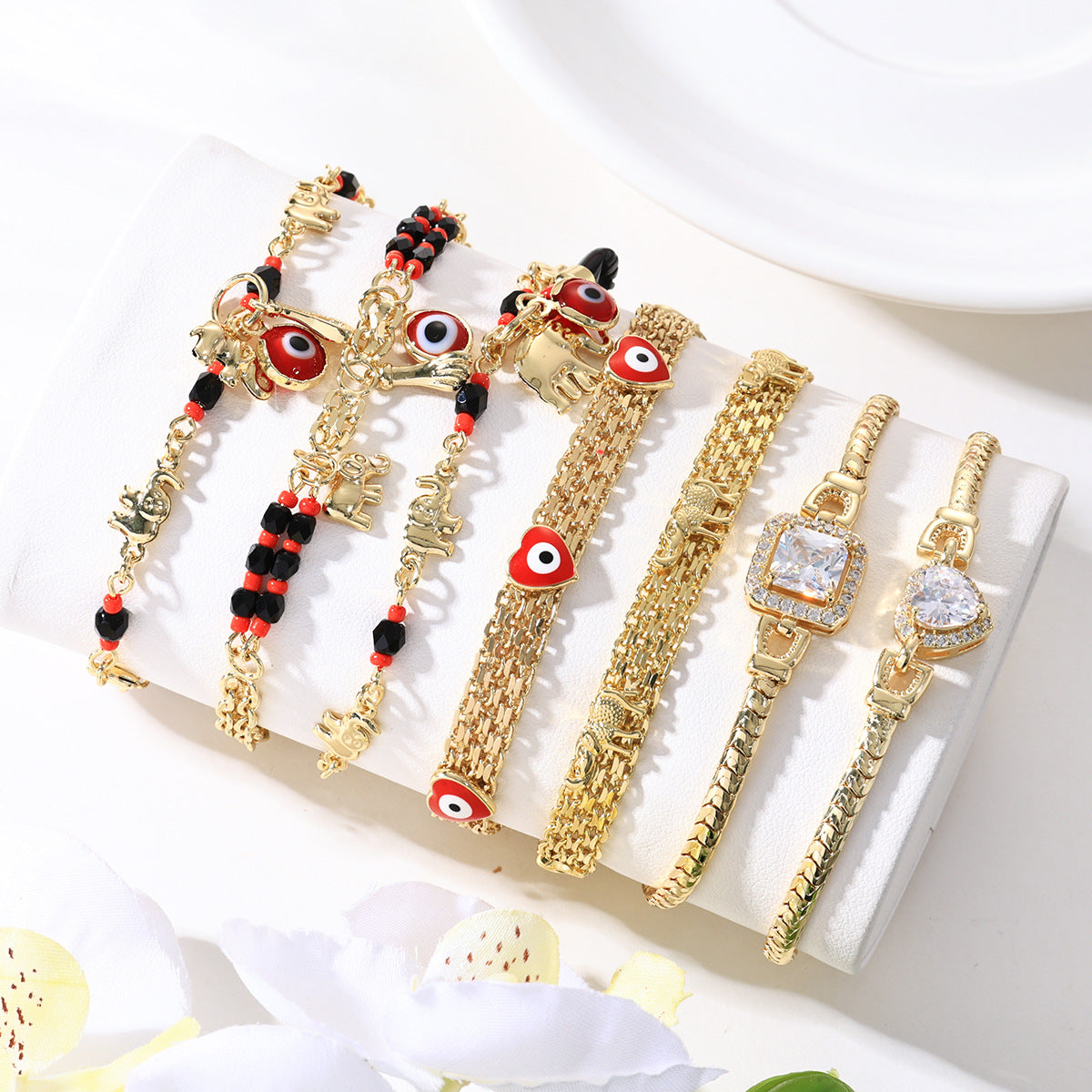 Bohemian Devil's Eye Elephant Female Cartoon Fun Bracelet