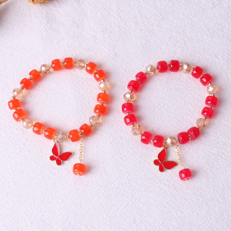 Women's Butterfly Crystal Simple Fashion Colorful Fresh Stall Will Bracelets