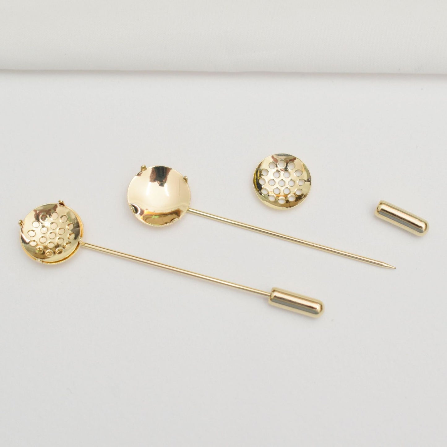 One-line Mesh Plate Brooch Setting Parts Lotus Seedpod Jewelry Accessories