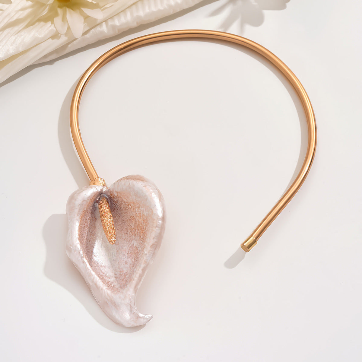 Exaggerated Personalized Common Calla Open Fashion High Sense Three-dimensional Flowers Necklaces