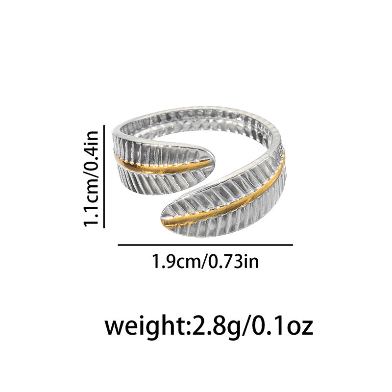 Open Personality Special Interest Light Luxury Retro Style High-grade Decorative Rings