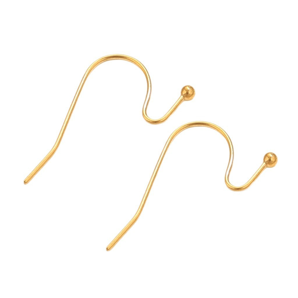 Stainless Steel With Beads Burning Fish Welding Earrings