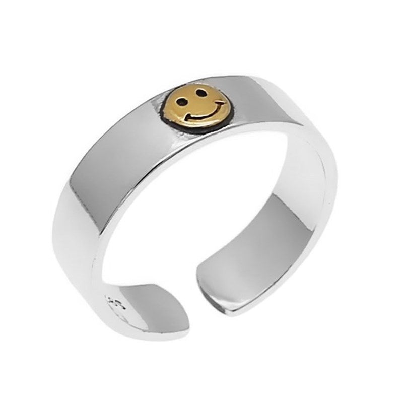 Smiley Face Three-piece Open Adjustable Source Rings