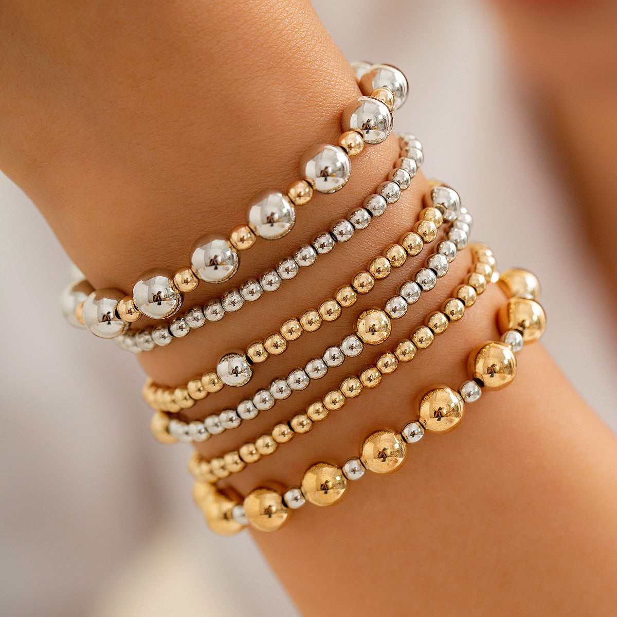 French Beaded Love Simple Imitation Pearl Bracelets