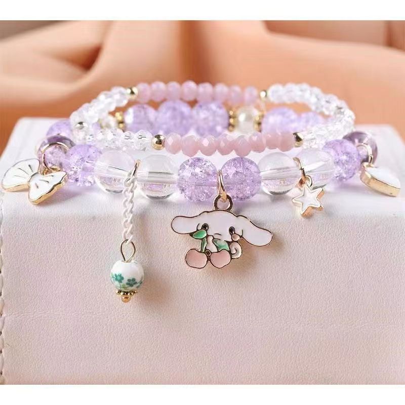 Women's Pearl Korean Super Cute Cartoon Beaded Bracelets