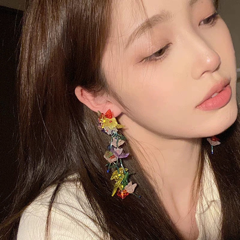 Minority Unique Super Fairy Design Round Mirror Shell Stud Earrings