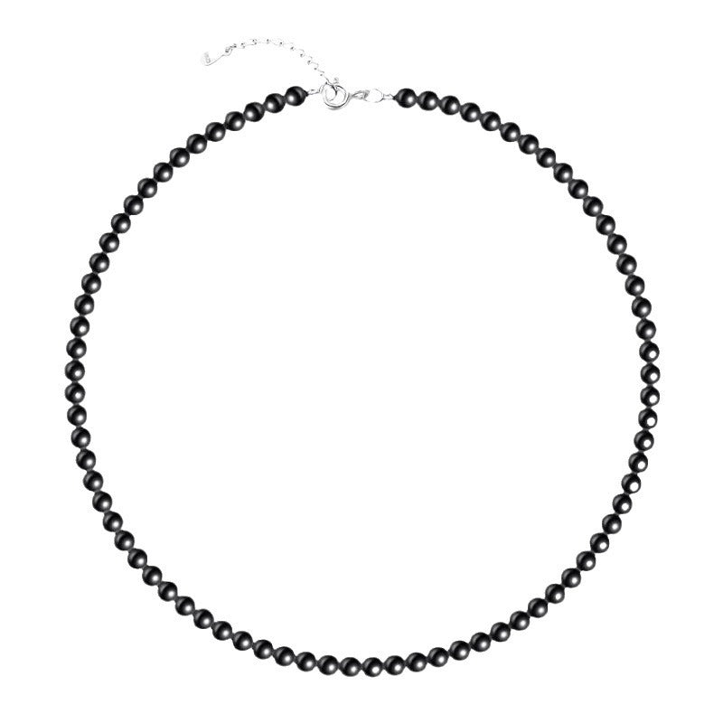 Black Bead Korean Style Autumn Special Interest Light Luxury Necklace