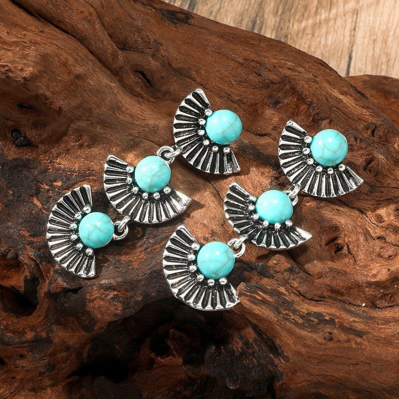 Ethnic Style Bohemian Vintage Turquoise Personalized Earrings