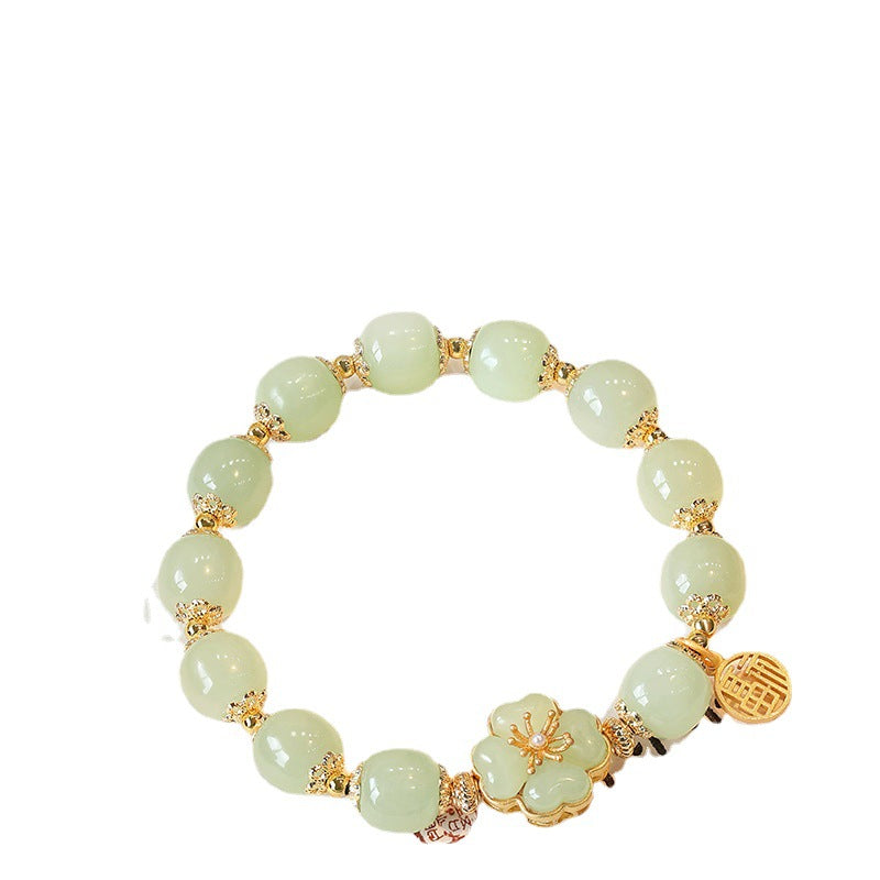 Happy Knock Peach Blossom Female Design Elegant High-grade Four-leaf Clover Bracelet