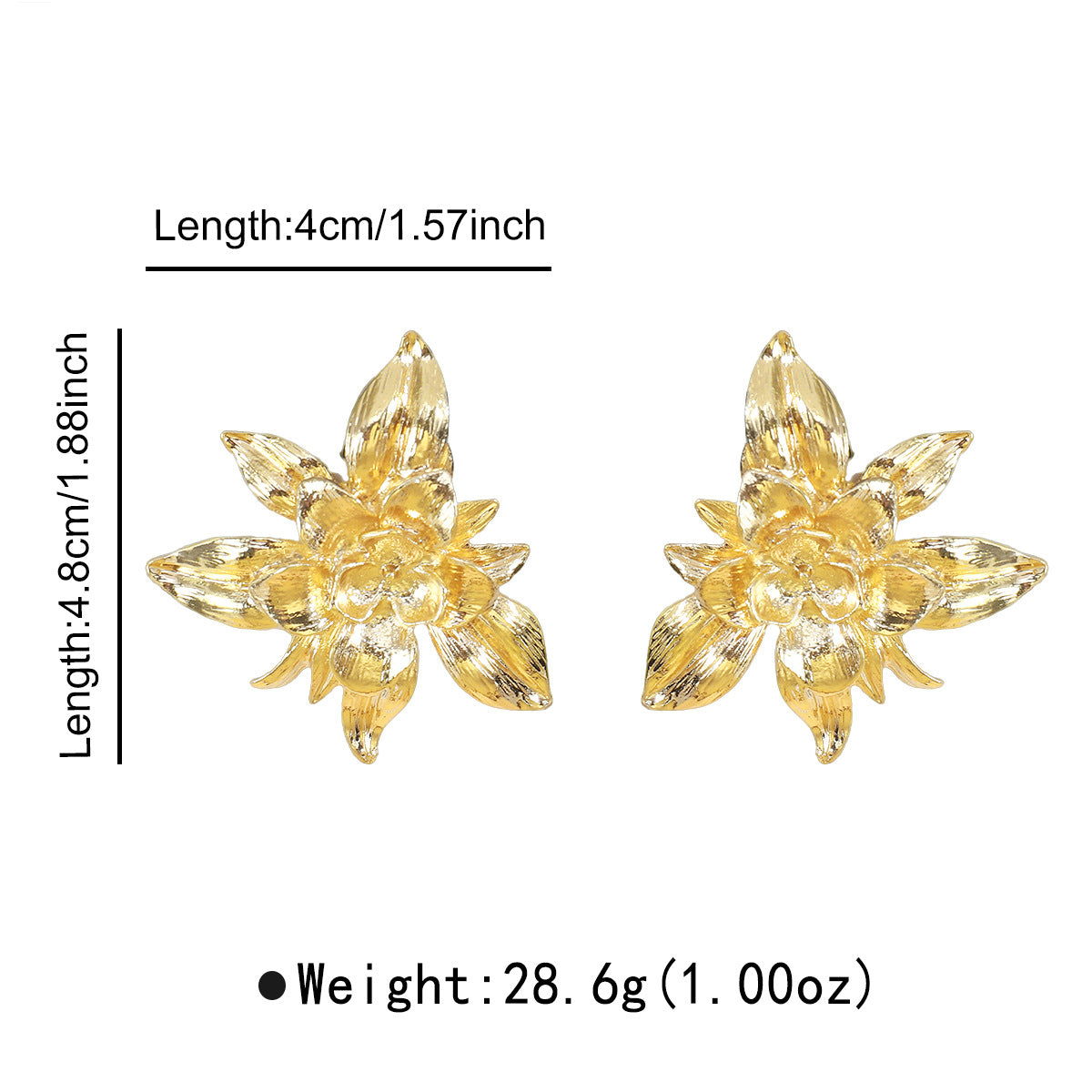 Metal Alloy Personality Not Easy To Hit Stud Earrings