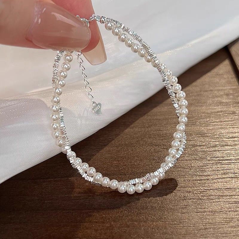 Pearl Broken Sier Female Light Luxury Bracelet