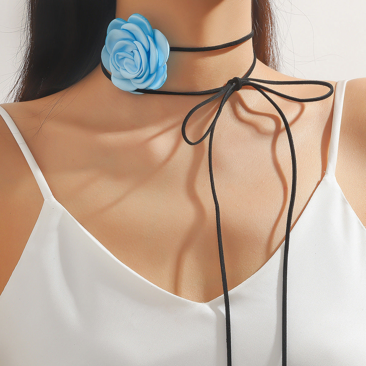Black Beige Wine Red White Flower Vintage Court Collar