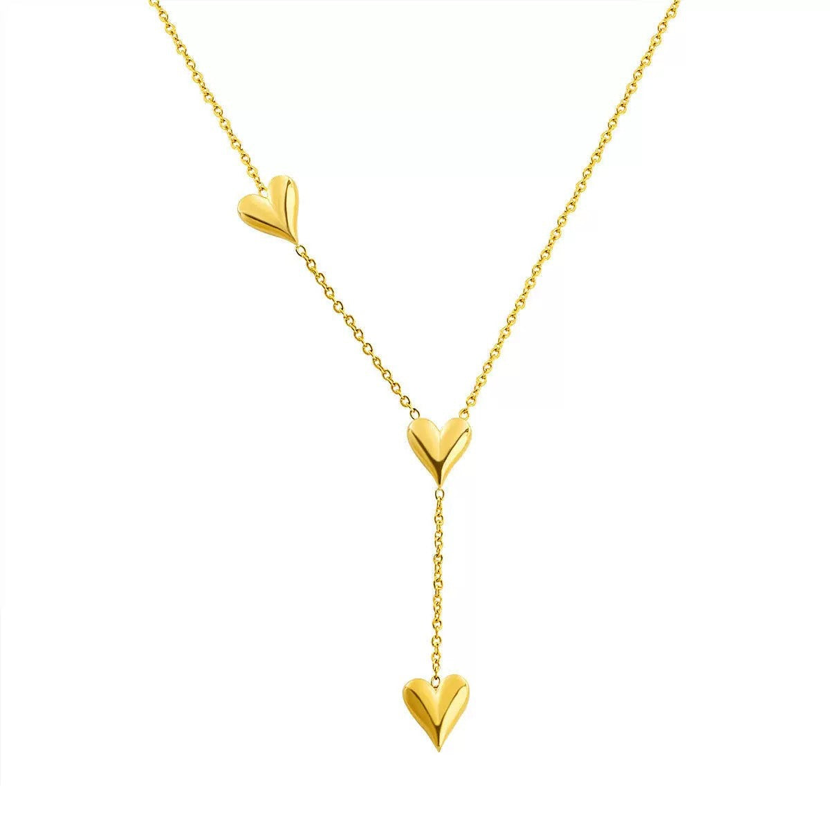 Extravagant Love Heart Peach Titanium Steel Female Niche High-grade Clavicle Necklace