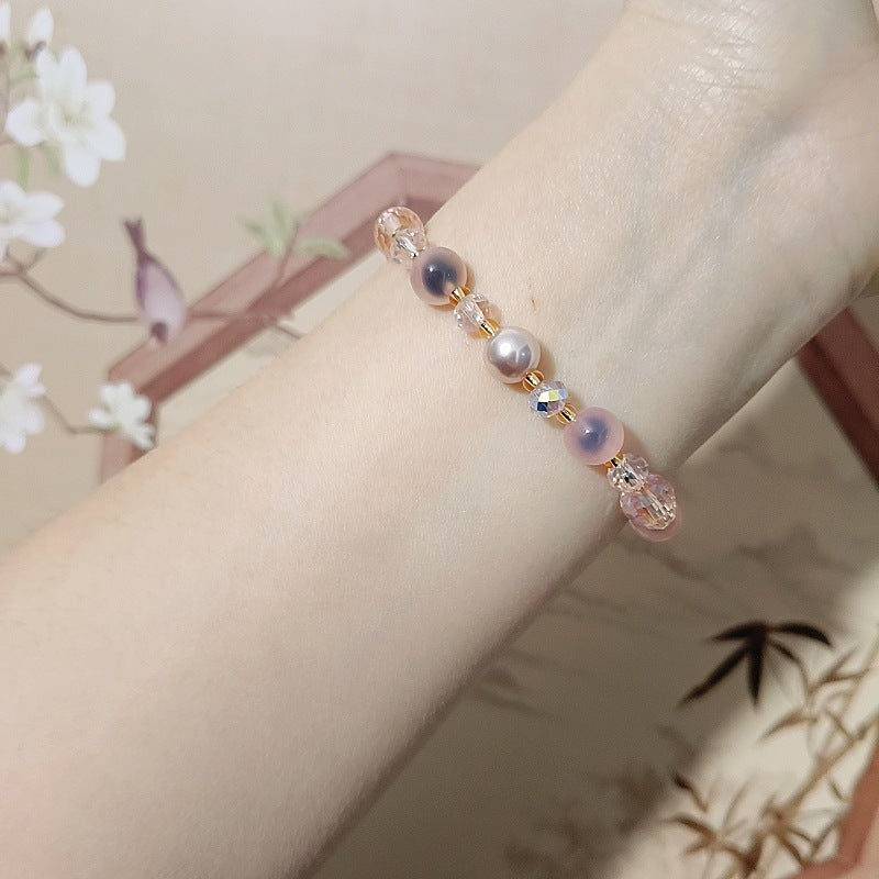 Sugar Heart Agate Light Luxury Zi Elegant Crystal Sweet Young Bracelet