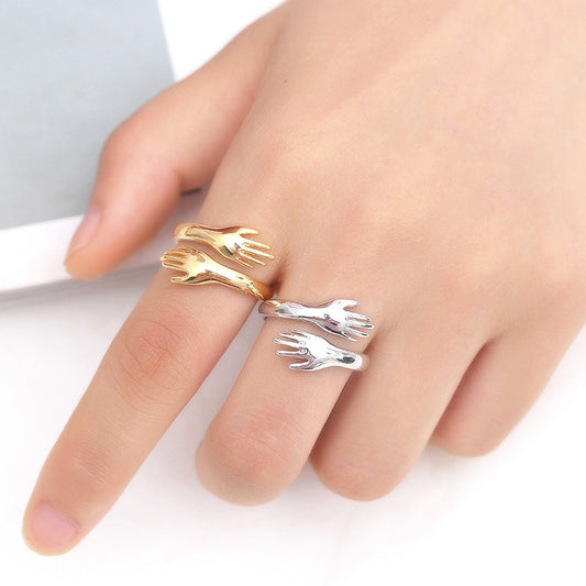 Love Hug Couple Fashion Opening Adjustable Cell Phone Rings