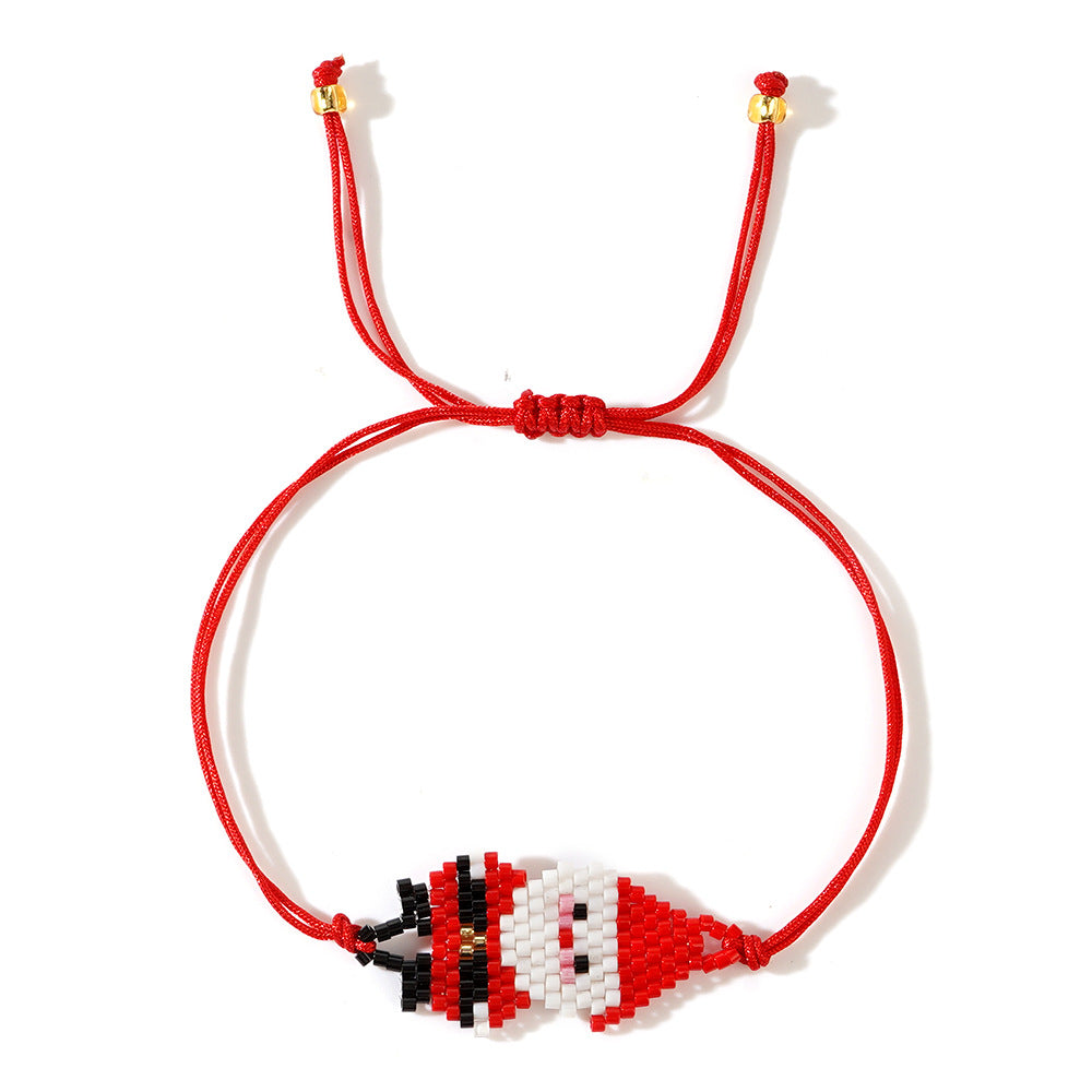 Strand Woven Santa Claus Lucky Bag Tree Bracelets