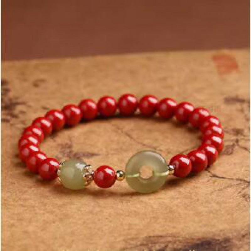 Female Natural Jade Safety Buckle Male Bracelets