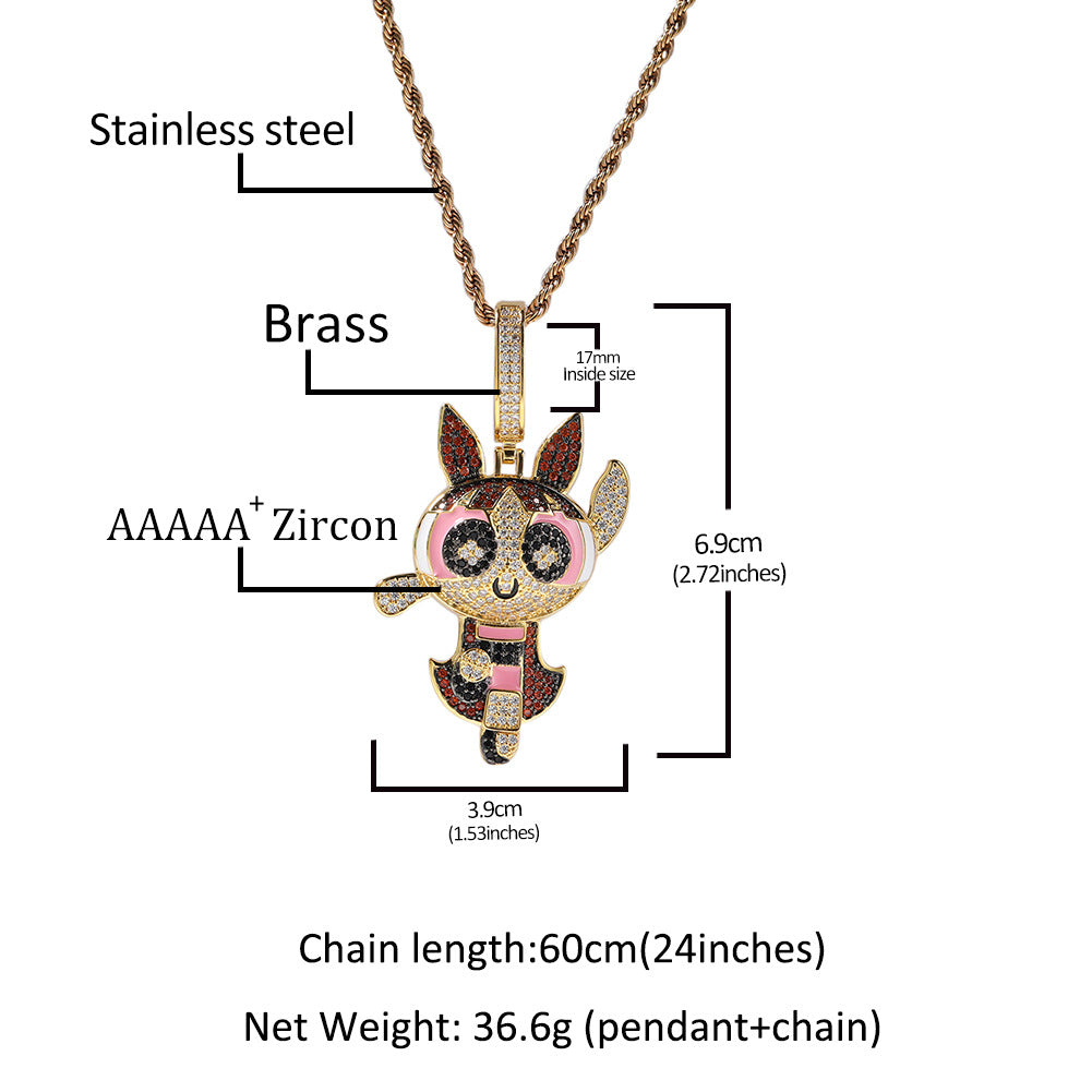 Women's & Men's Personalized Hip Hop Copper Material Pendants