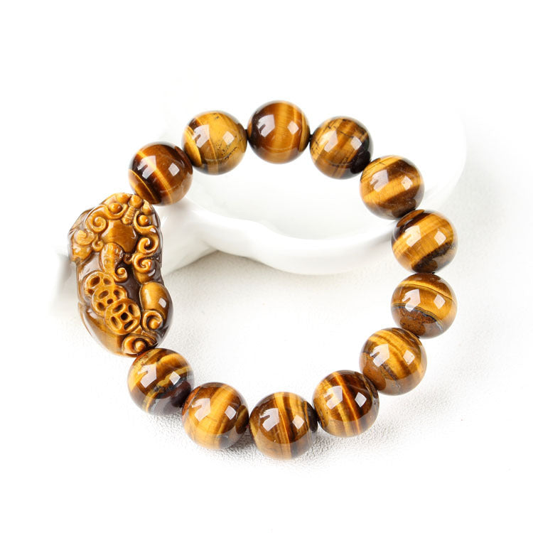 Women's & Men's Tiger's Eye Pi Plate Crafts Single Circle Life Minority Simple Bracelet