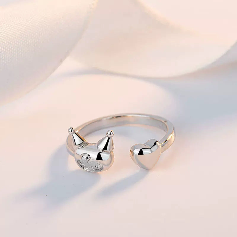 Female Cartoon Couple Index Finger Sweet Rings